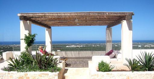 Outside lounge with panoramic views